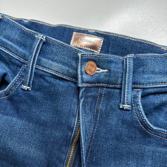 MOTHER The Hustler Ankle Fray Home Movies Frayed Edge Jeans Women's Size 24 - Picture 5 of 10